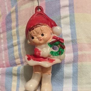 1 Vintage elf  Christmas tree ornaments.